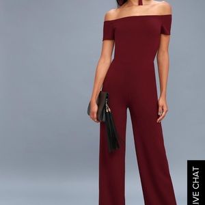 Burgundy jumpsuit